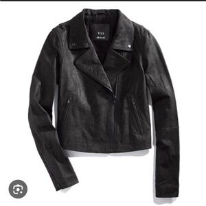 Veda x Madewell Washed Leather Moto Jacket